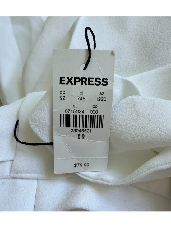 Express White / Ivory High Waisted Pant NWT Size 0R - Picture 3 of 6